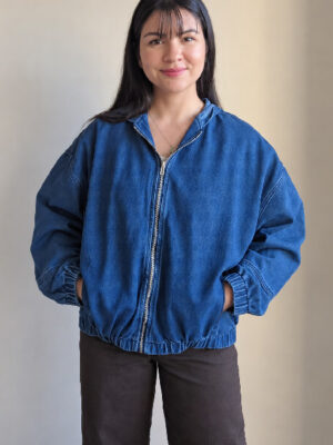 bomber mezclilla denim